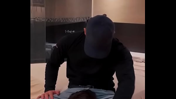 Delivery Uber muscular hunk with a cap fucks me for the extra money I offered him