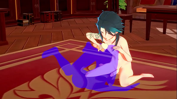 Genshin Impact Yaoi - Xiao Footjob and Rimjob - Sissy crossdress Japanese Asian Manga Anime Film Game Porn Gay